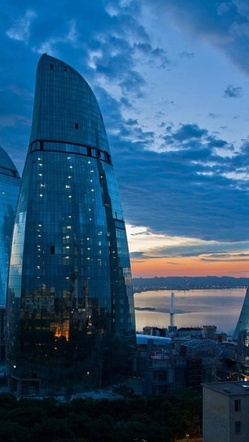 Immerse in Baku, Vibrant culture, Stunning architecture, Captivating cityscapes HD phone wallpaper