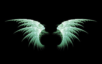 Anime Angel green wings . HD wallpaper