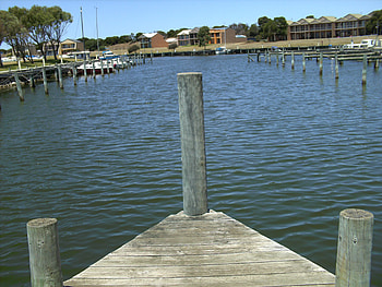 Sitting On The Pier, boat, wood, pier, water, tree HD wallpaper