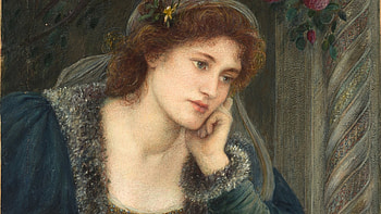 Beatrice by Dante Gabriel Rossetti, dante gabriel rossetti, painting, beatrice, portrait, pictura, green, face, girl HD wallpaper