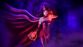 Scarlet Witch Power Up, scarlet-witch, superheroes, artwork, art, digital-art, deviantart HD wallpaper