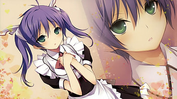 anime, girl, cute, maid, gesture HD wallpaper