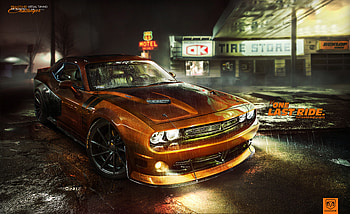 Dodge Challenger , dodge-challenger, cars, artist, artwork, digital-art, deviantart HD wallpaper