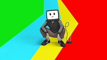 Rainbow Tv Head Character In Tracksuit, rainbow, tv, artist, artwork, art, digital-art, ai, deviantart HD wallpaper
