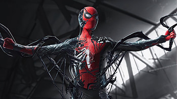 Spider Man Turning Into Venom, spiderman, superheroes, artist, artwork, digital-art, artstation HD wallpaper