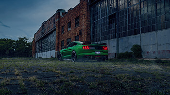 Green Ford Mustang , ford-mustang, cars, behance HD wallpaper