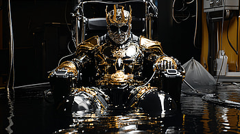 Sci-Fi Majesty: Ultra of a Golden Royalty, Sci Fi, man, god emperor, gold, armor HD wallpaper
