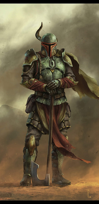Boba Fett MEDIEVAL, Art, StarWars HD phone wallpaper