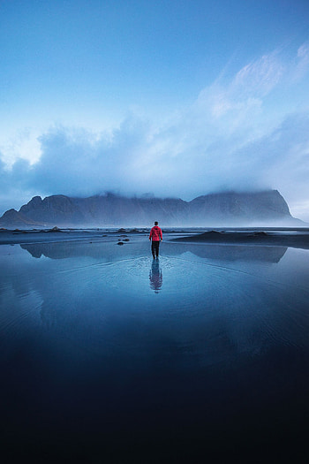Iceland, Nature, Mountain, Lake, Seclusion, Privacy, Fog, Loneliness HD phone wallpaper