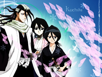 Kuchiki Family, anime, dad, mom, daughter HD wallpaper