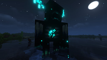 The Warden, night, video game, Minecraft HD wallpaper