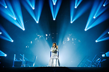 Amanda Georgiadi Tenfjord, Greek singer, Eurovision jury HD wallpaper