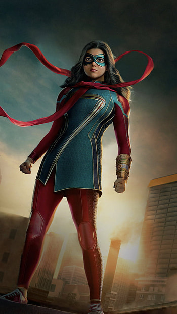 Ms Marvel, Series, latex_clothing, hair, Disney, Marvel_avengers HD phone wallpaper