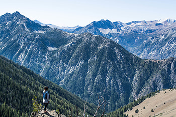 Nature, Mountains, Girl, Loneliness, dom HD wallpaper
