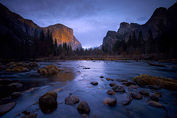 Nature, Rivers, Trees, Stones, Mountains HD wallpaper