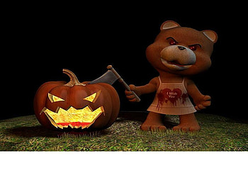 Bear, halloween HD wallpaper
