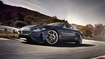2018, on road, BMW concept 8 series, luxury car HD wallpaper