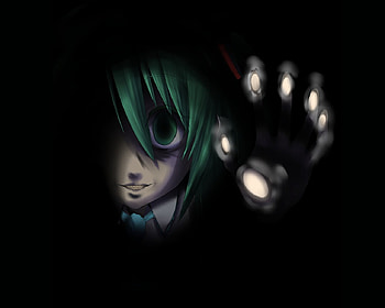 Vocaloid, black, hatsune miku, dark HD wallpaper