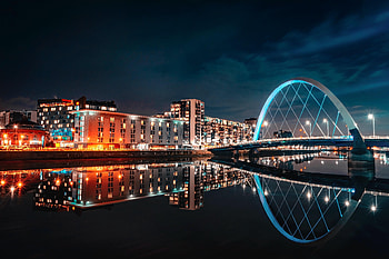 Cities, Water, Night, City, Building, Lights, Reflection HD wallpaper