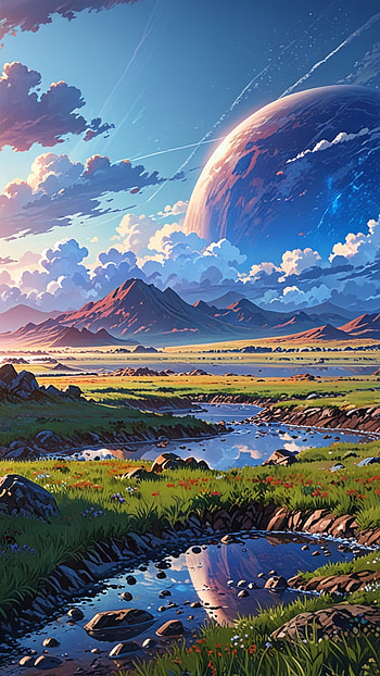 a rugged planet with vast, rocky plains, Anime, Art Abyss, magical HD phone wallpaper