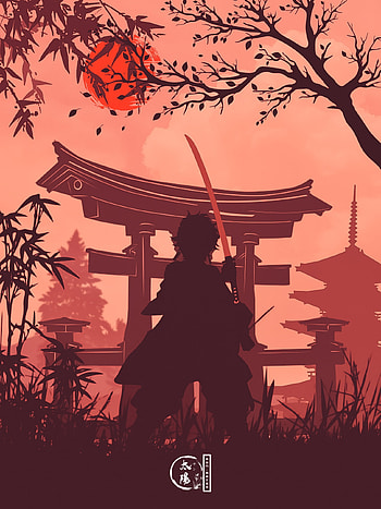 Tanjiro Kamado, sky, art HD phone wallpaper