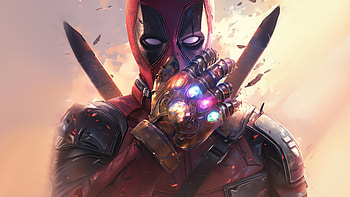 Deadpool Gauntlet Of Power, deadpool, superheroes, artist, artwork, digital-art HD wallpaper