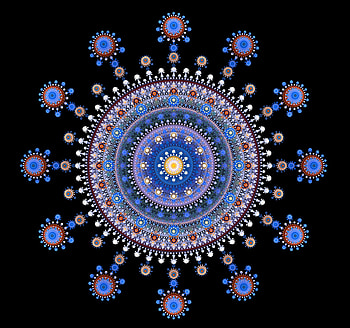 Pattern, Abstract, Circles, Fractal, Mandala HD wallpaper