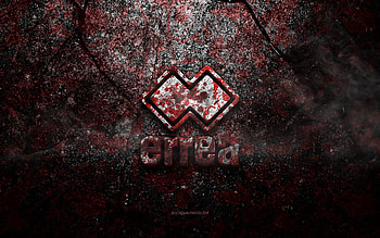 Errea logo, grunge art, Errea stone logo, red stone texture, Errea, grunge stone texture, Errea emblem, Errea 3d logo HD wallpaper