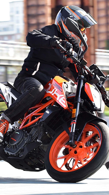 Ktm Duke 390, Rider, Bike HD phone wallpaper