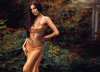 WOMAN, DRESS, MODEL, BRUNETTE, BEAUTY HD wallpaper