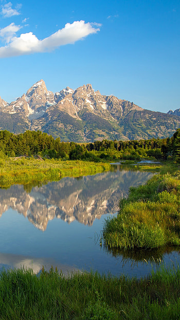 Wyoming Travels, USA national parks, Majestic Tetons, Scenic nature HD phone wallpaper