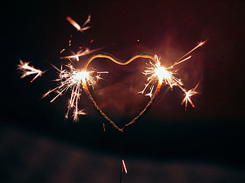 Love, Sparks, Heart, Sparkler HD wallpaper