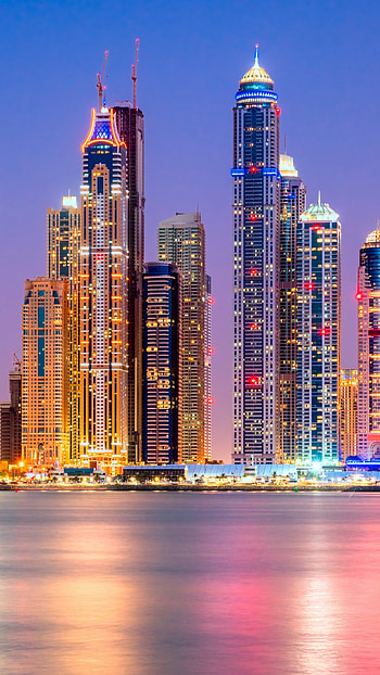 Princess Tower, Dubai Skyline HD phone wallpaper