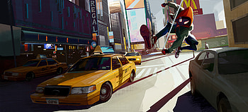 Spider Man New York Taxi, spiderman, superheroes, artwork, artstation HD wallpaper
