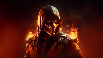 Scorpion Master Of The Flame, scorpion, mortal-kombat, games, ai, artwork, artist, digital-art, video-games HD wallpaper