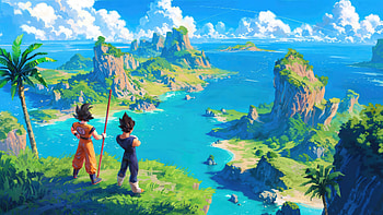 Goku And Vegeta, goku, vegeta, anime, artist, artwork, digital-art, deviantart HD wallpaper