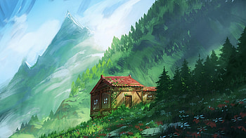 Anime Cabin, Animes, Anime, art, Cabin HD wallpaper