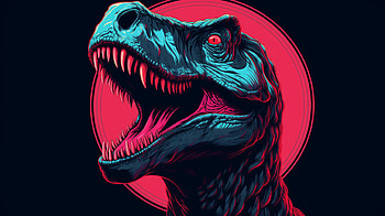 Dinosaur, minimalist, AI Art HD wallpaper