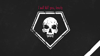 Dead By Daylight Logo Minimalist, dead-by-daylight, games, minimalism, logo, artist, skull, artwork, digital-art, 1 HD wallpaper
