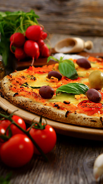 Homemade pizza goodness, Crispy crust, Food , Gourmet treat HD phone wallpaper