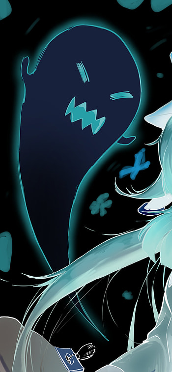 Genshin Ghostlight — Cyan Wisp , video game, Genshin Impact HD phone wallpaper