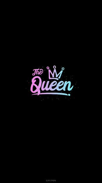 Queen , love, pink, color, cool, black, rose, girl, crown HD phone wallpaper