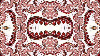 Trippy Psychedelic Fractal, trippy, psychedelic, aesthetic, red, white, Abstract, fractal HD wallpaper