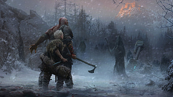 Atreus (God Of War), Kratos (God Of War), video game, God of War (2018) HD wallpaper