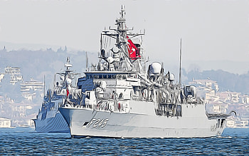 TCG Orucreis, F-245, , vector art, TCG Orucreis drawing, Turkish Naval Forces, creative art, TCG Orucreis art, F245, vector drawing, abstract ships, TCG Orucreis F-245, Turkish Navy HD wallpaper