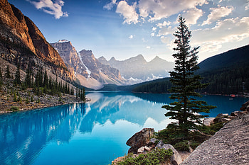 Moraine Lake South Channel, lake, nature, mountains HD wallpaper