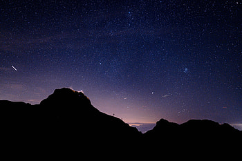 Mountains, Stars, Night, Dark, Starry Sky HD wallpaper