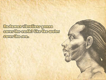 Rastaman, rasta, drawing, quote, writing, water HD wallpaper