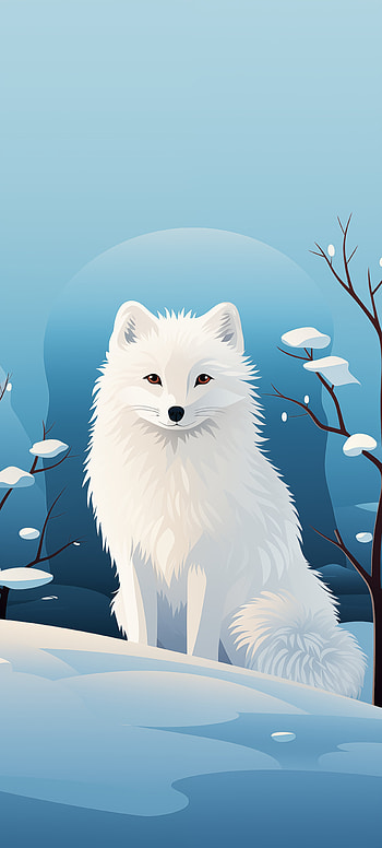 Arctic Fox Winter Wonderland, Animal HD phone wallpaper
