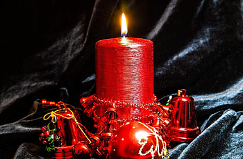 Holidays, Toys, Bluebells, Candle, Velvet HD wallpaper
